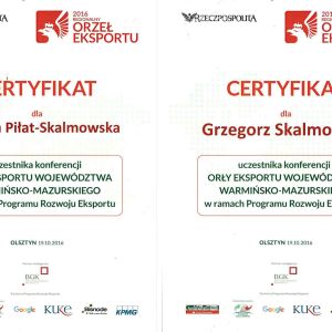 Certyfikat Orly Exportu